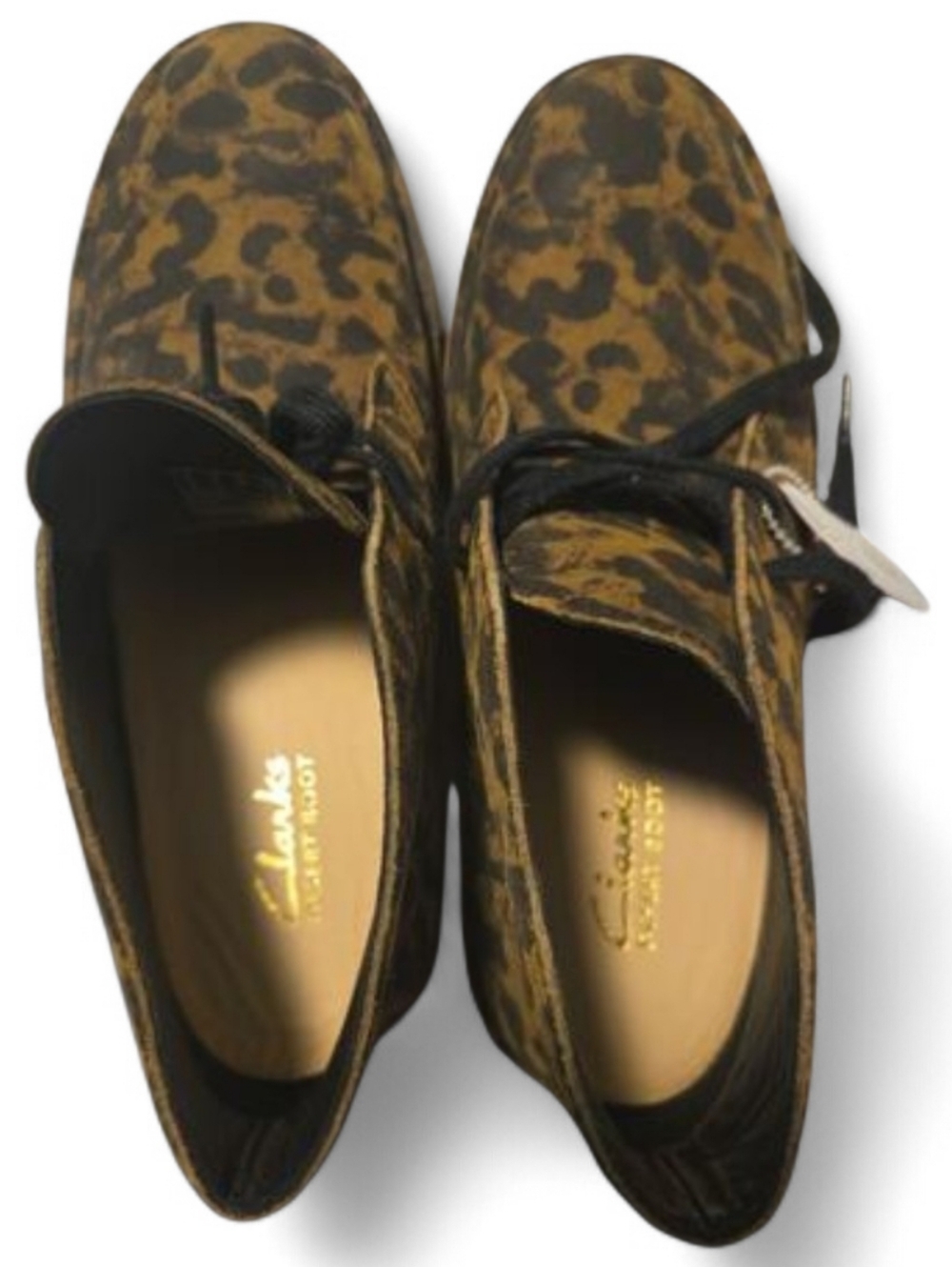 Clarks Desert Boot 2 Leopard Print Suede Chukka Boots - Picture 4 of 5